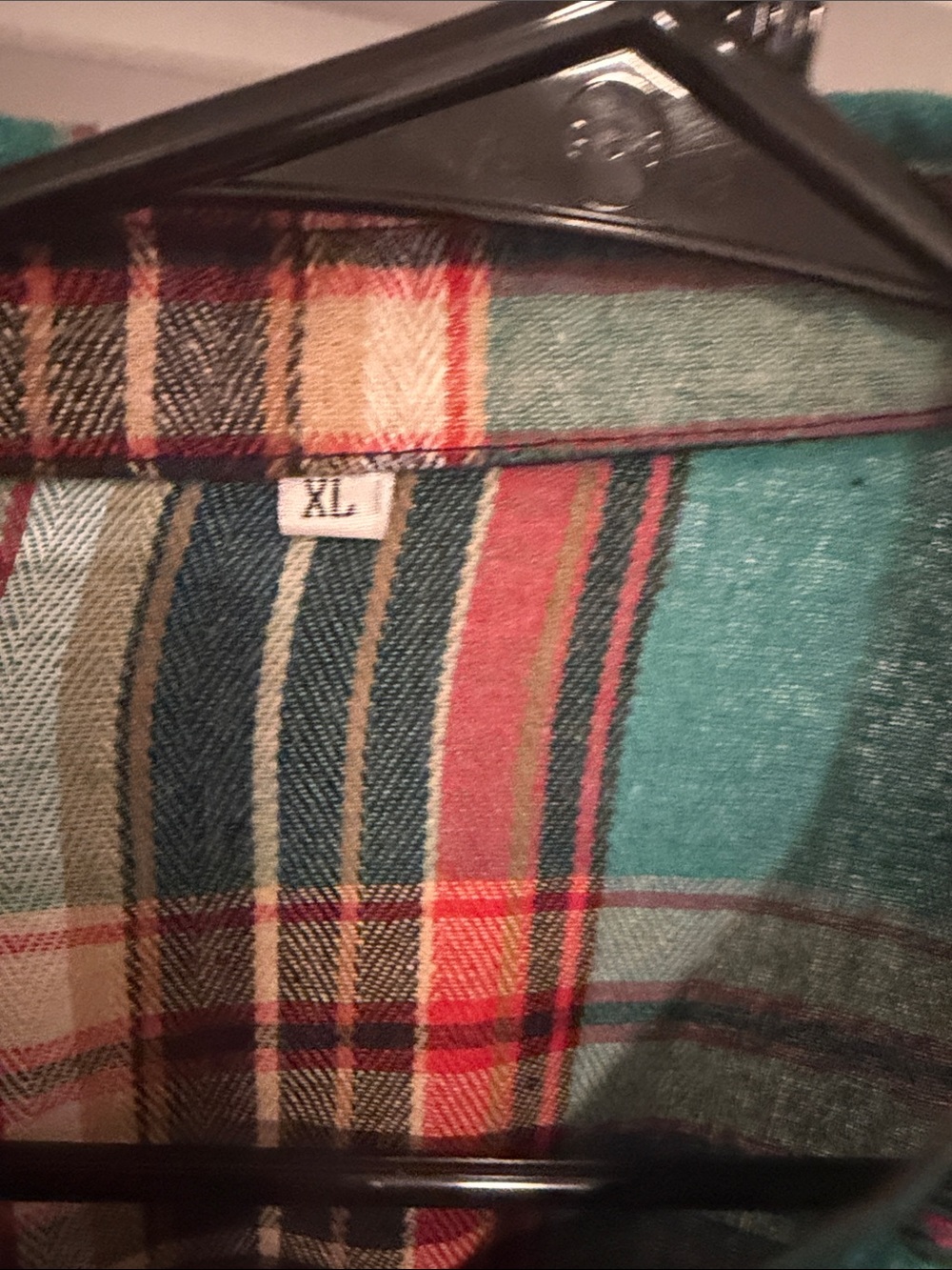 Teal & Red Plaid Button-Up Shirt - Picture 2 of 3